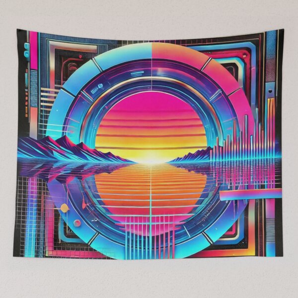 Item preview, Neon Horizon Sunrise designed and sold by LizzyLooDoo Designs.