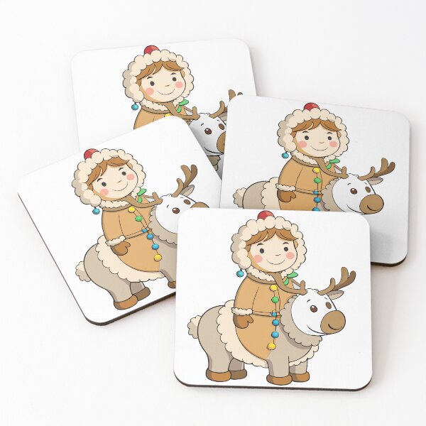 Item preview, Smiling Child in a Fluffy Winter Coat Sitting on Snow designed and sold by omerfdln34.
