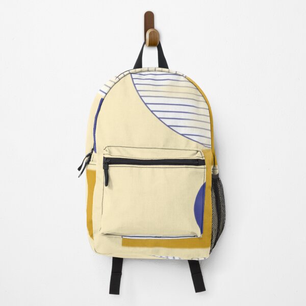 Item preview, Geometric Art Featuring Yellow Shapes and Blue Lines designed and sold by Beautiful art store.