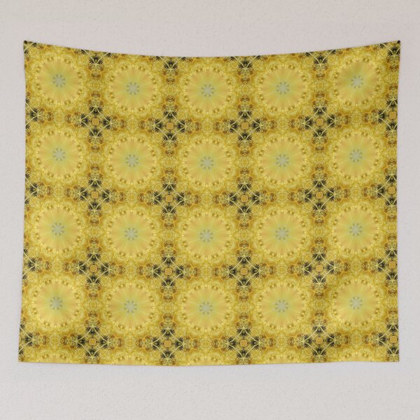 Item preview, Patrón de un círculo repetido de color amarillo, blanco y negro. designed and sold by jbb1955.