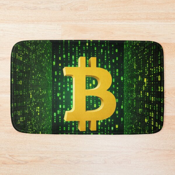 Item preview, Neon Bitcoin Binary Matrix designed and sold by RebelPaintBrush.