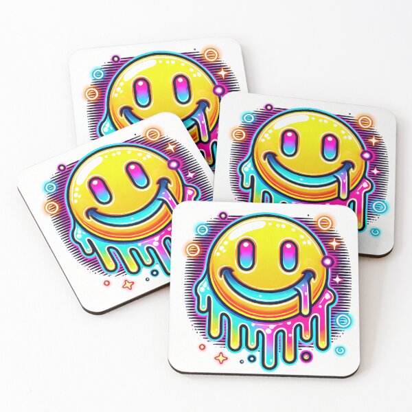 Item preview, neon melting smiley designed and sold by Spectrum-DI.