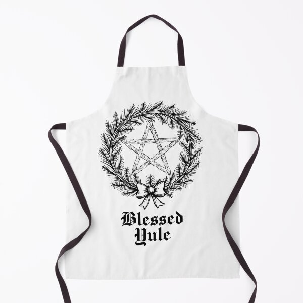 Item preview, Blessed Yule Wreath (black letters) designed and sold by Goth-It-Covered.