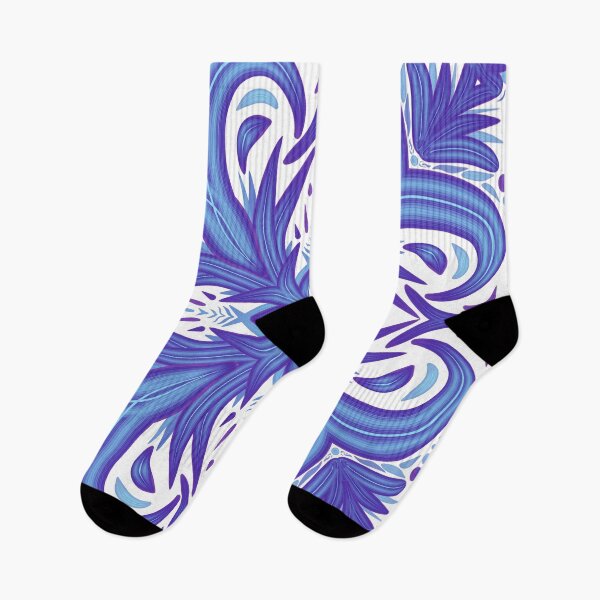 Item preview, Blue Purple Lotus Flower Pattern designed and sold by strongpurpose.