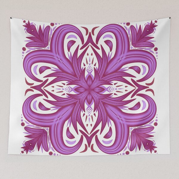 Item preview, Fuchsia Lotus Flower Pattern designed and sold by strongpurpose.