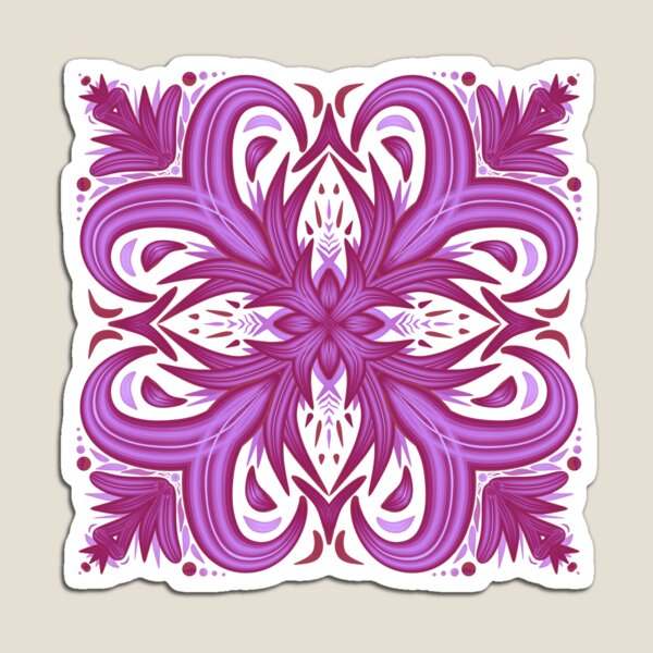 Item preview, Fuchsia Lotus Flower Pattern designed and sold by strongpurpose.