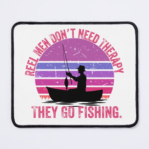 Item preview, Reel Men Don’t Need Therapy – Retro Fishing T-Shirt Design designed and sold by JCRockDesign.