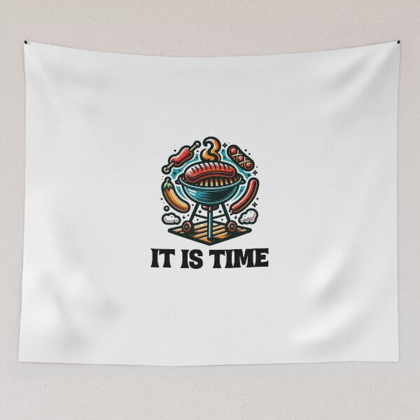 Item preview, It is time bbq  designed and sold by pikeprints.