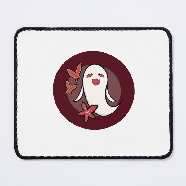 Item preview, red hutao ghost butterfly design designed and sold by PinkPlushieArt.