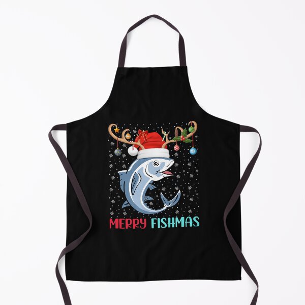 Item preview, Merry Fishmas Ugly Christmas Sweater Funny Fishing designed and sold by Smix Pixels.