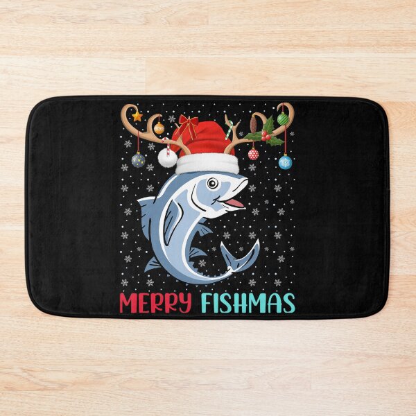 Item preview, Merry Fishmas Ugly Christmas Sweater Funny Fishing designed and sold by Smix Pixels.