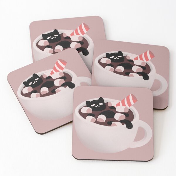 Item preview, Cat in hot chocolate with marshmallows designed and sold by Asutip.
