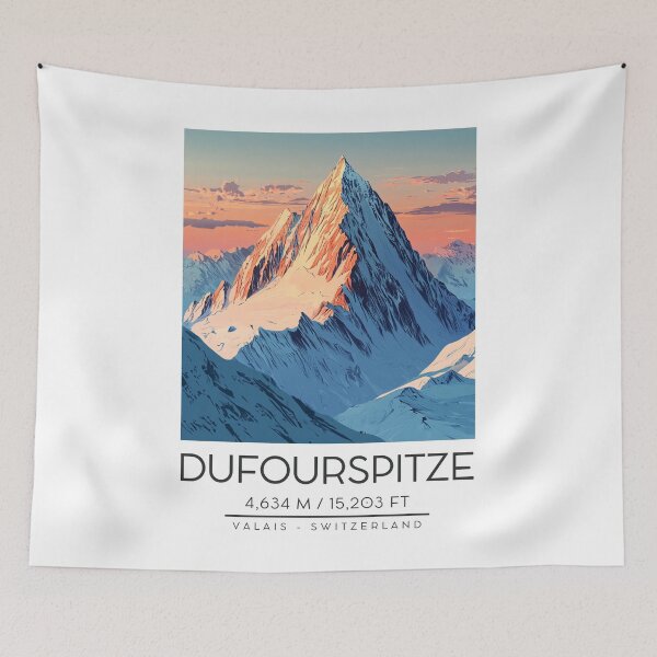 Item preview, A Vintage Illustration of Dufourspitze - Switzerland  designed and sold by GoodOldVintage.