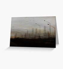High Tension Cats Cradle Greeting Card