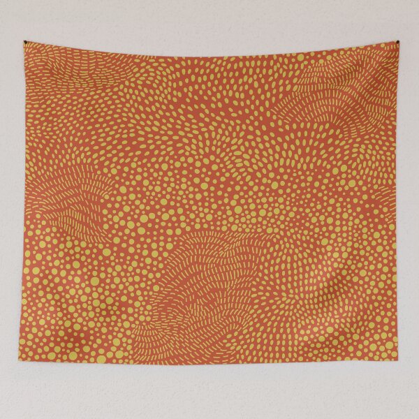 Item preview, Orange Yellow Swirling Dot Pattern designed and sold by BONBcreative.