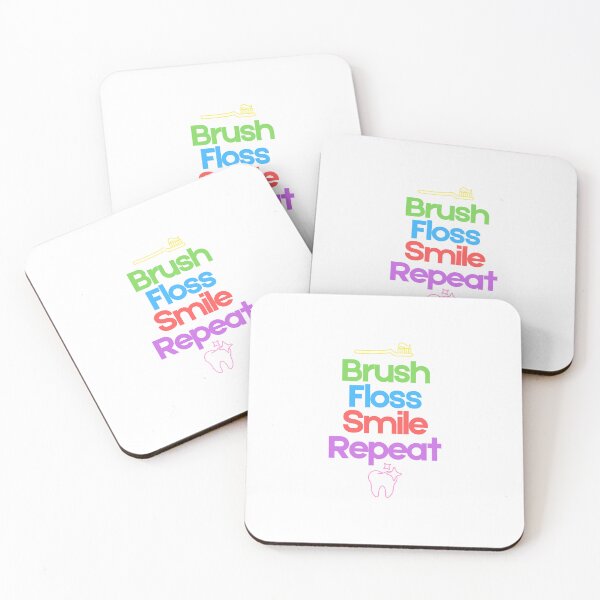 Item preview, Brush Floss Smile Repeat designed and sold by e-kamil-lopez.