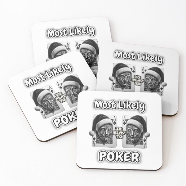 Item preview, Most Likely To Play Poker Christmas Matching Family Funny Santa's Hat Poker Card designed and sold by Creat-Des.