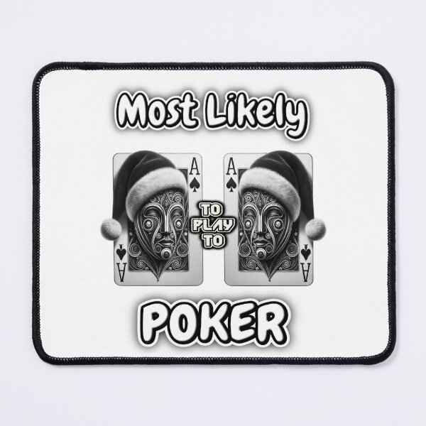 Item preview, Most Likely To Play Poker Christmas Matching Family Funny Santa's Hat Poker Card designed and sold by Creat-Des.