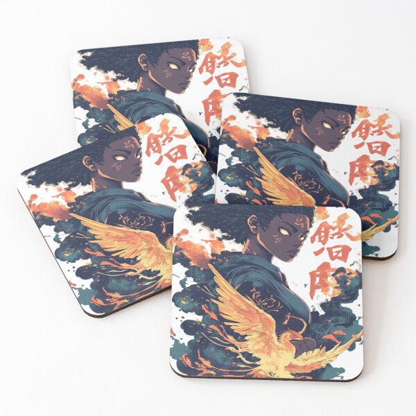 Item preview, Phoenix Flame: A Witch's Fiery Guardian 黒い魔法使い designed and sold by PrintsByFrank.