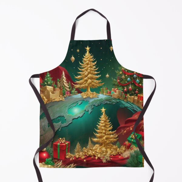 Item preview, Christmas Trees Of Gold And Green With Presents Everywhere designed and sold by Melantari Vizuns.