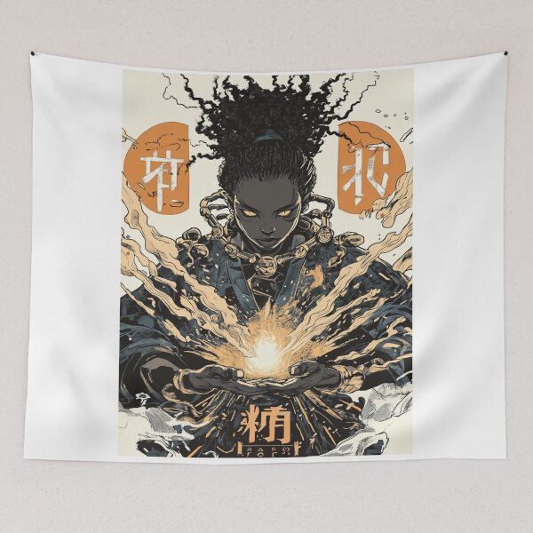 Item preview, Phoenix Flame: A Witch's Fiery Guardian 黒い魔法使い designed and sold by PrintsByFrank.