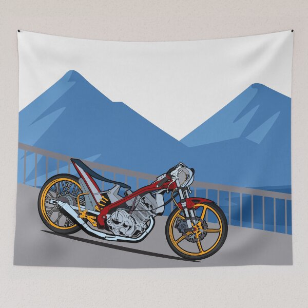 Item preview, Drag Bike Design Free Vector designed and sold by andriassaputro.