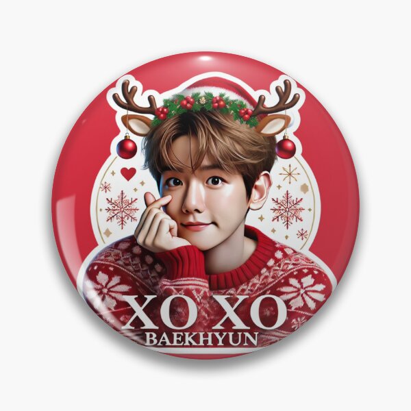 Item preview, Baekhyun Holiday Sticker | XOXO Festive Collectible for EXO-Ls designed and sold by DEEPDesignsART.