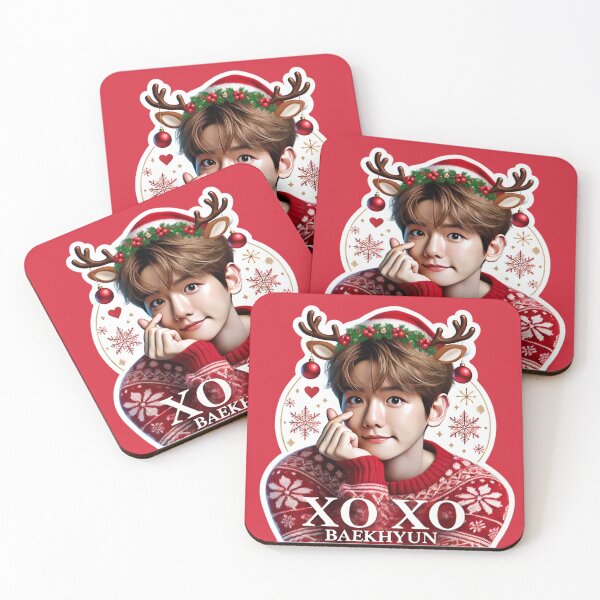 Item preview, Baekhyun Holiday Sticker | XOXO Festive Collectible for EXO-Ls designed and sold by DEEPDesignsART.