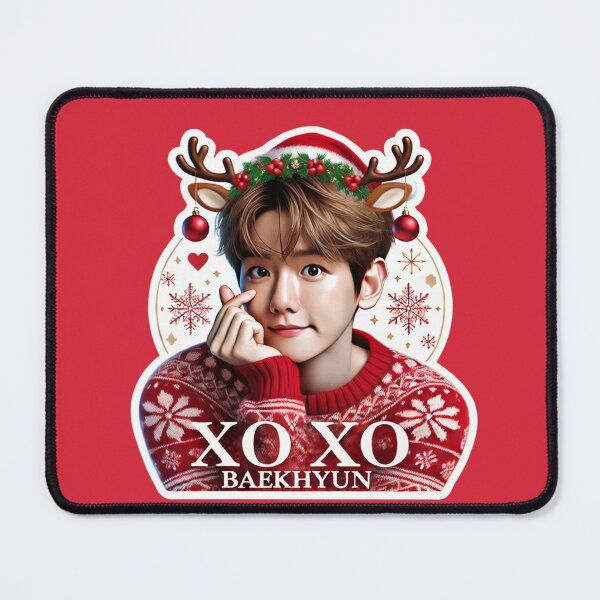 Item preview, Baekhyun Holiday Sticker | XOXO Festive Collectible for EXO-Ls designed and sold by DEEPDesignsART.