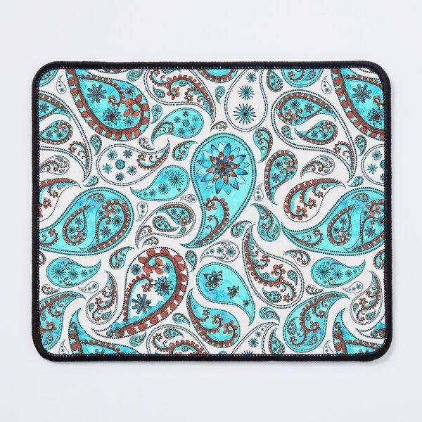 Item preview, Vivid paisley (white background) designed and sold by NaomiAuDesigns.