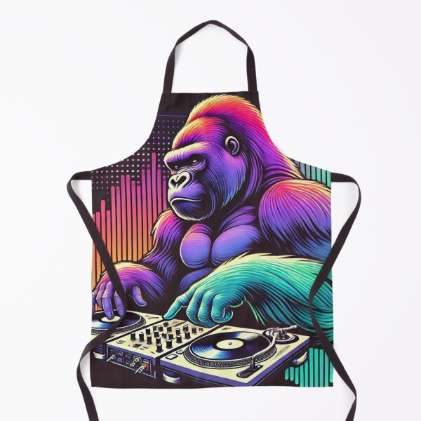 Item preview, Gradient Grooves Gorilla DJ designed and sold by LizzyLooDoo Designs.