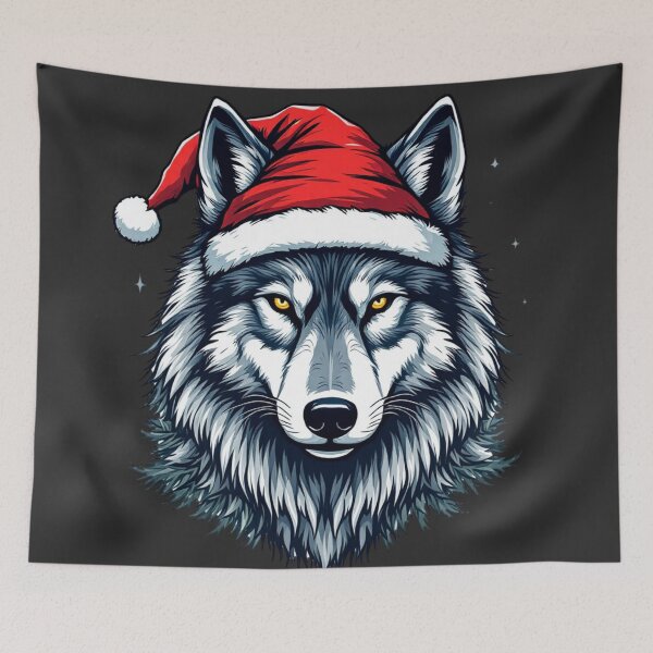 Item preview, Winter's Howl: A Festive Wolf designed and sold by NightshadeWolfs.