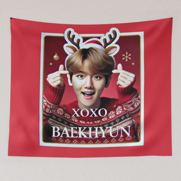 Item preview,  Baekhyun Holiday Sticker | XOXO Festive Collectible for EXO-Ls designed and sold by DEEPDesignsART.