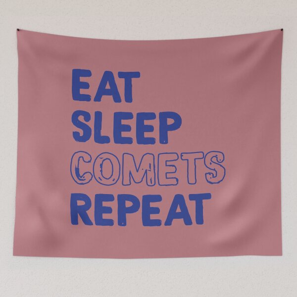 Item preview, Eat Sleep Comets Repeat in Blue designed and sold by calliew1217.