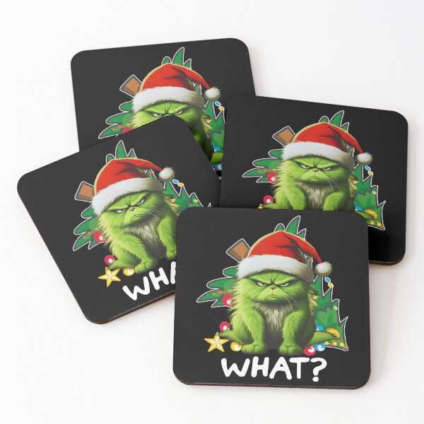 Item preview, Cat What Funny Green Cat Pushing Christmas Tree Ugly Xmas designed and sold by Har-vee.