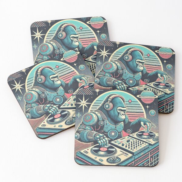 Item preview, Cosmic Beats Gorilla DJ designed and sold by LizzyLooDoo Designs.