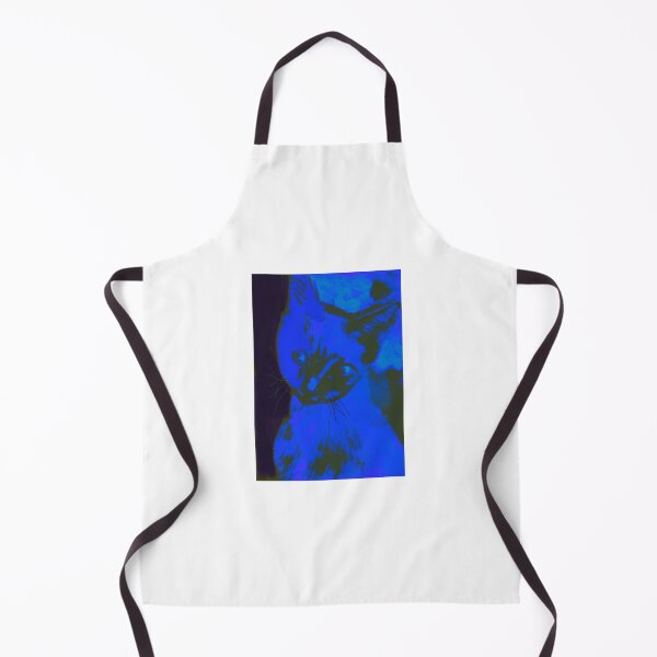 Item preview, Lino cut cat in blue designed and sold by Jacinta hunt.