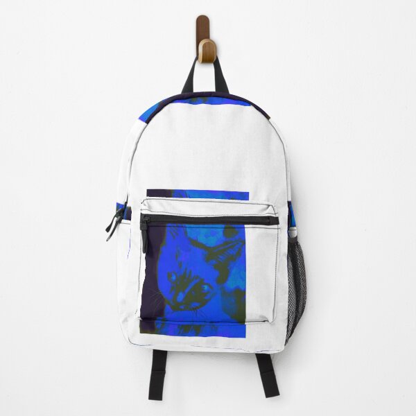 Item preview, Lino cut cat in blue designed and sold by Jacinta hunt.