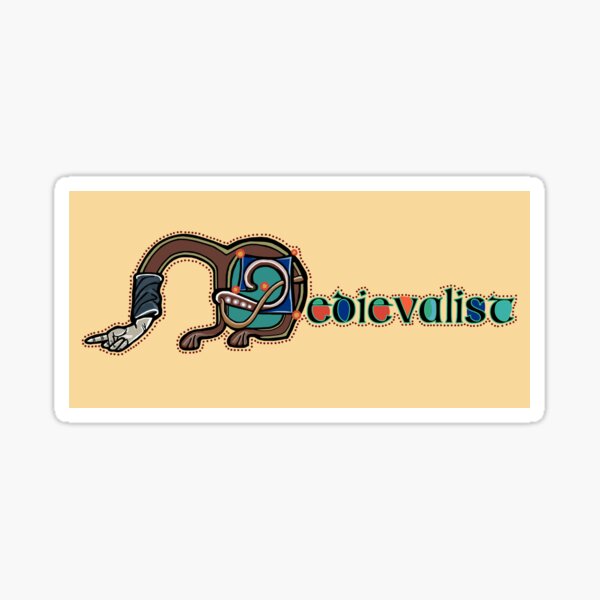 Medievalist Word with manicule Sticker