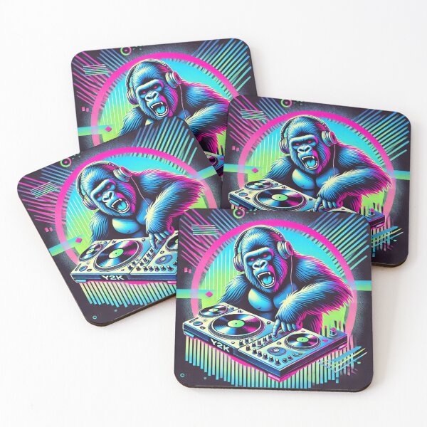 Item preview, Neon Groove King Gorilla DJ designed and sold by LizzyLooDoo Designs.