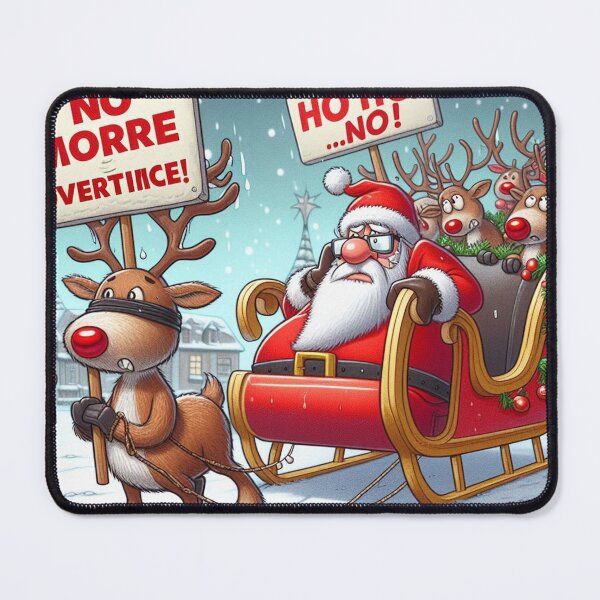 Item preview, Ho Ho... NO! Reindeer Protest designed and sold by zooti.