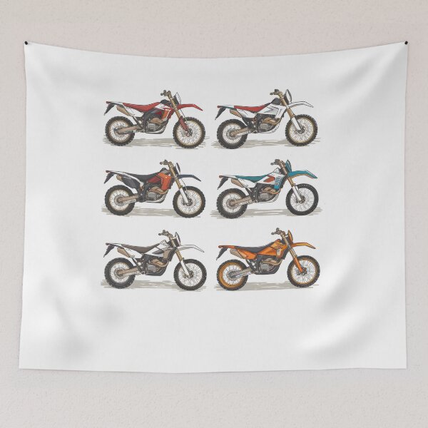 Aperçu de l'œuvre Collection de modèles de motos tout-terrain rétro créée et vendue par nor-my.