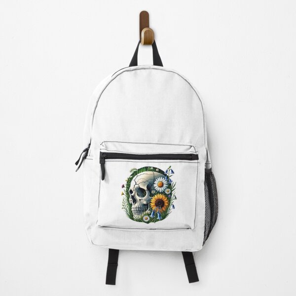 Item preview, Skull in Field of Wildflowers designed and sold by PinUpPizzazz.