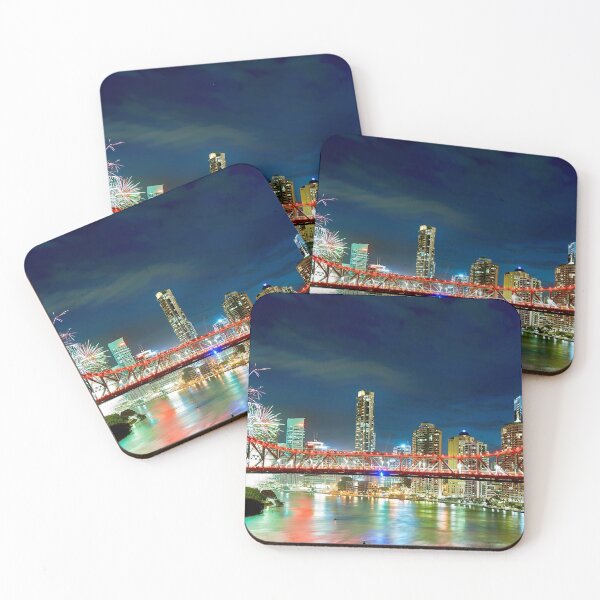 Item preview, Story Bridge - Brisbane Cityscape Fireworks designed and sold by Adam Gormley.