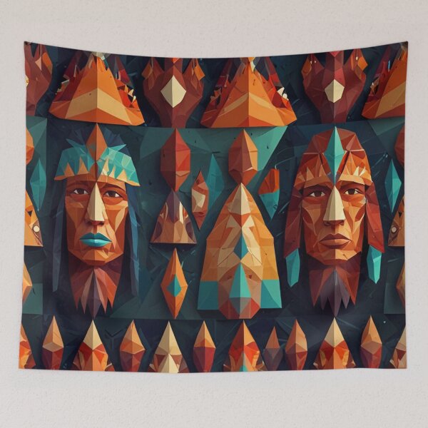 Item preview,  Geometric Harmony: An Ancient Face  designed and sold by SJZDesign.
