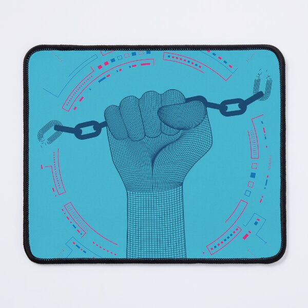 Item preview, Technology Revolution Wireframe Fist Breaking Chain designed and sold by NiamLab.