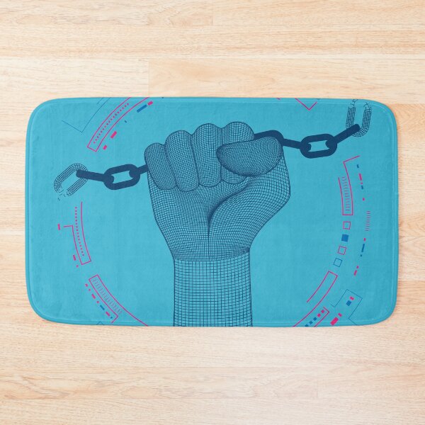 Item preview, Technology Revolution Wireframe Fist Breaking Chain designed and sold by NiamLab.