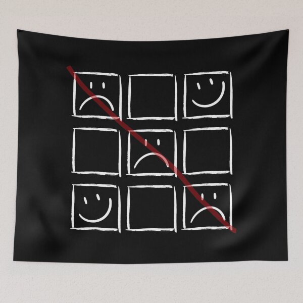 Item preview, Sad Emoji - Tic Tac Toe designed and sold by LMoonDesigns.