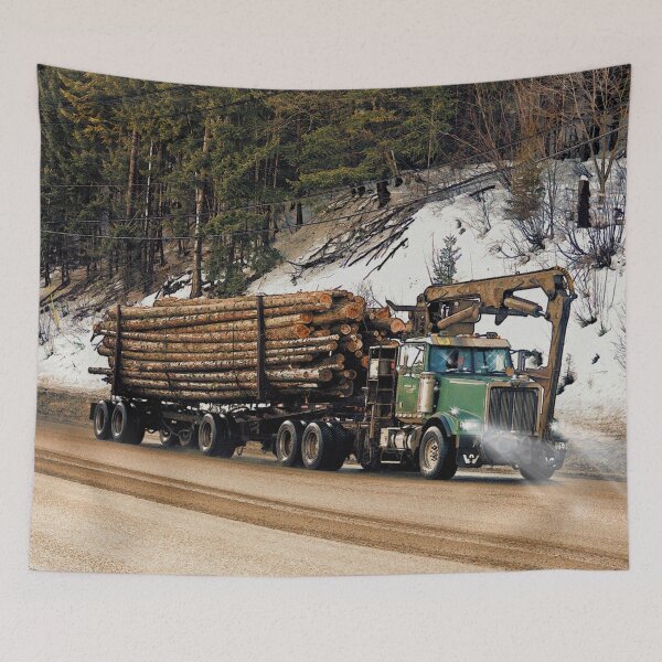 Item preview, Logging Truck Art designed and sold by Skye Ryan-Evans.