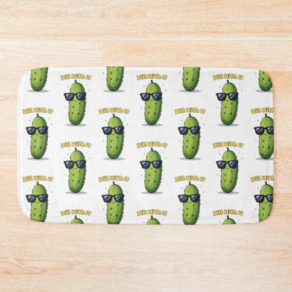 Item preview, Dill with me, Kawaii and Funny Sarcastic Saying Food Puns designed and sold by MagicalThreads.